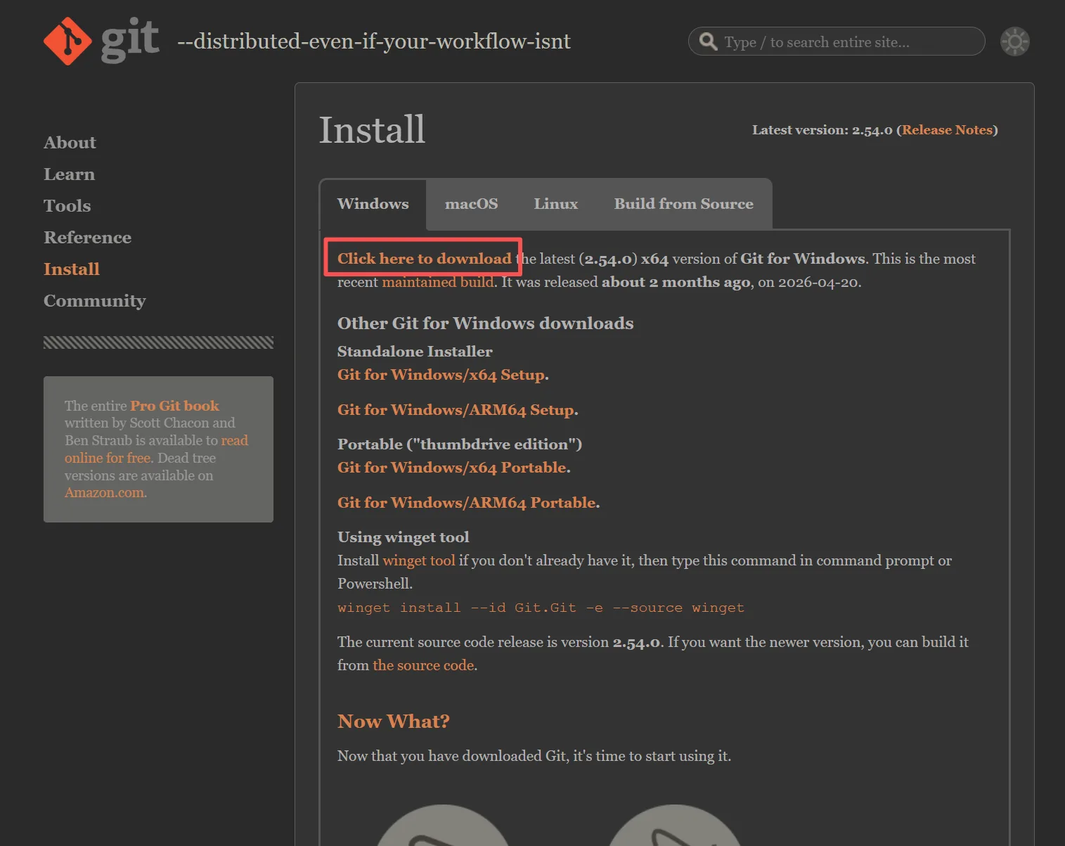 Git for Windows 下载页